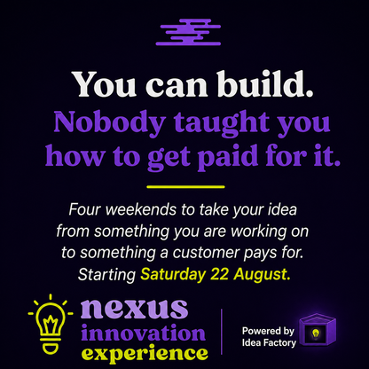 Nexus Innovation Experience — Go From Idea to Customer (Workshop Enrollment Page)